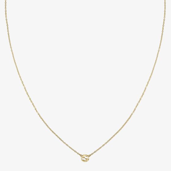 Gucci Interlocking 18ct Yellow Gold 42cm Necklace YBB87419200100U