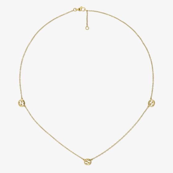 Gucci Interlocking 18ct Yellow Gold Necklace YBB87419500100U