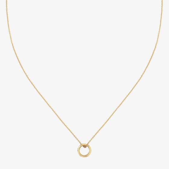 Gucci Icon 18ct Yellow Gold GG Ring Necklace YBBA002R900100U