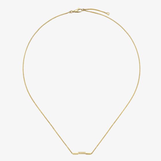 Gucci 18ct Yellow Gold GUCCI Link to Love Bar Necklace YBB66210800100U