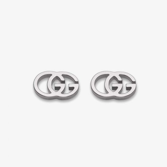 Gucci GG Running 18ct White Gold Logo Earrings YBD09407400100U