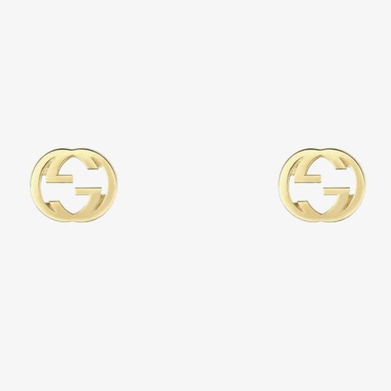 Gucci Interlocking 18ct Yellow Gold Stud Earrings YBD74854300200U
