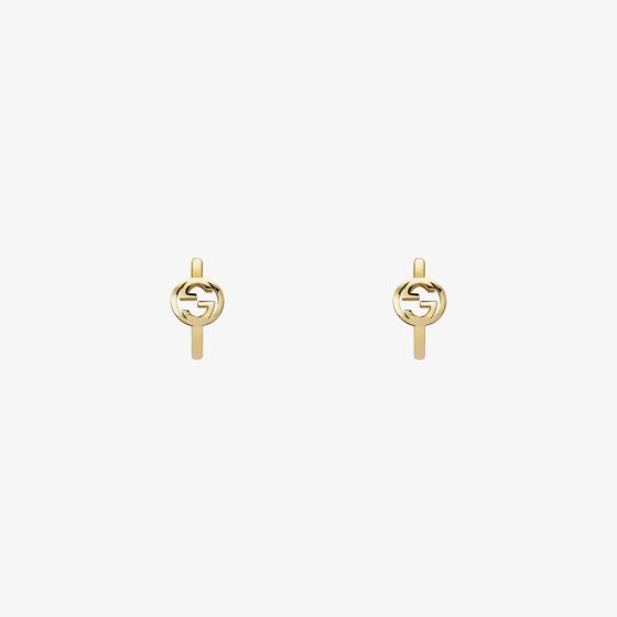 Gucci Interlocking 18ct Yellow Gold Hoop Earrings YBDA000NA00100U
