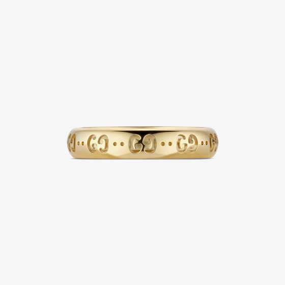 Gucci Icon 18ct Yellow Gold GG Ring YBCA002QZ0010