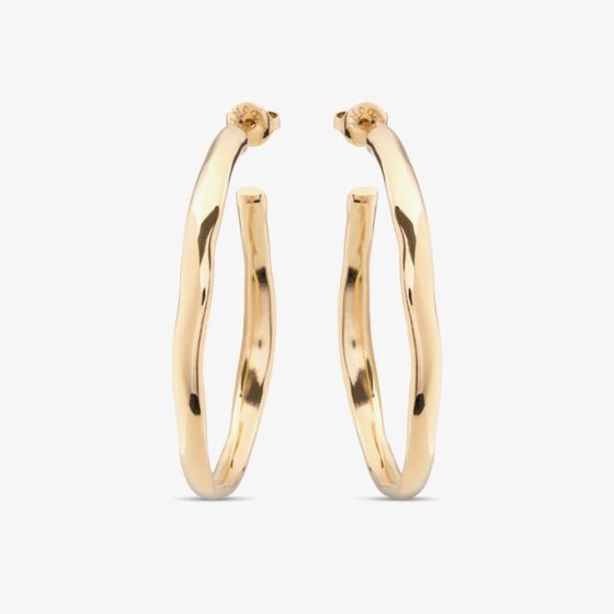 UNOde50 Ohmmm.. Gold Plated Oval Hoop Earrings PEN0419ORO0000U