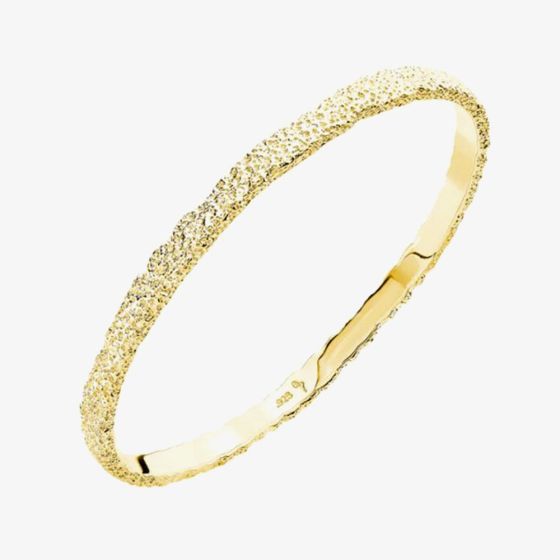 Lucy Quartermaine 18ct Gold Plated Hula Textured Bangle HBG1G