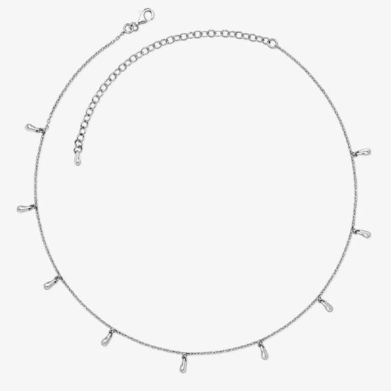 Lucy Quartermaine Silver Mini Drop Choker Necklace DN18