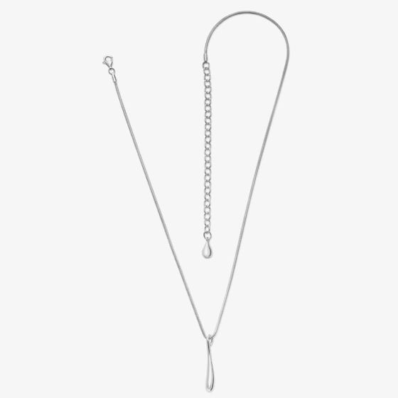 Lucy Quartermaine Silver Short Single Drip Pendant Necklace DP3