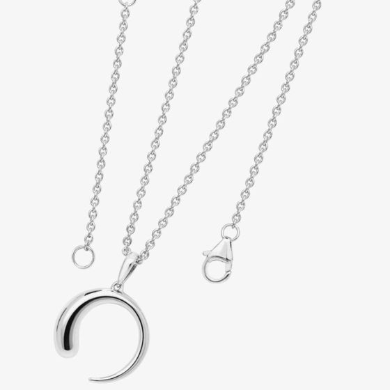 Lucy Quartermaine Silver Luna Pendant Necklace LP2