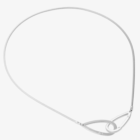 Lucy Quartermaine Silver Large Linked Petal Necklace PP3