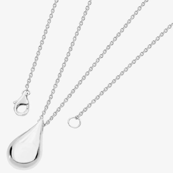 Lucy Quartermaine Silver Tear Drop Large Pendant Necklace TDP1
