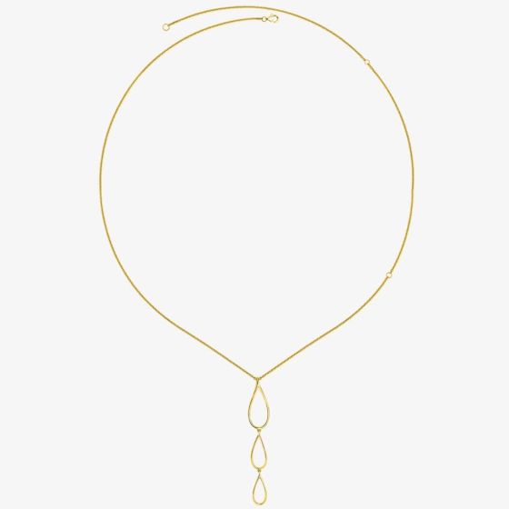 Lucy Quartermaine Gold Vermeil Tri Petal Long Necklace PNL1G