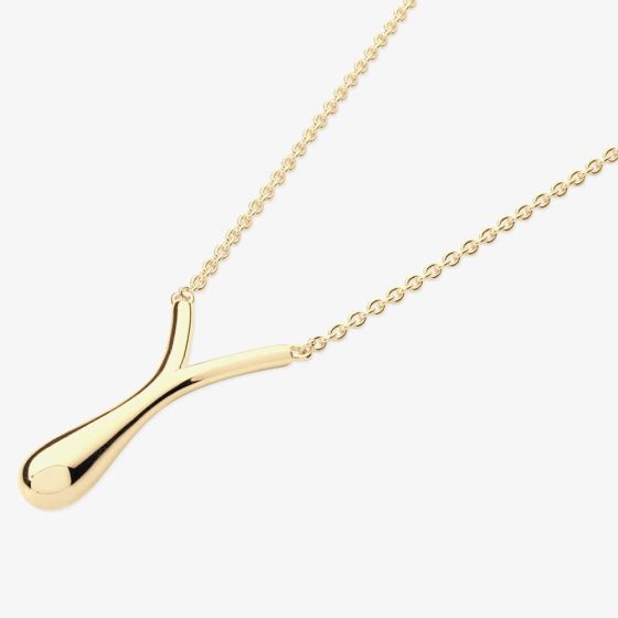 Lucy Quartermaine Gold Vermeil V Drop Necklace DP4G