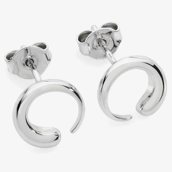 Lucy Quartermaine Silver Luna Stud Earrings LS1