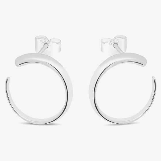 Lucy Quartermaine Silver Large Luna Stud Earrings LS2