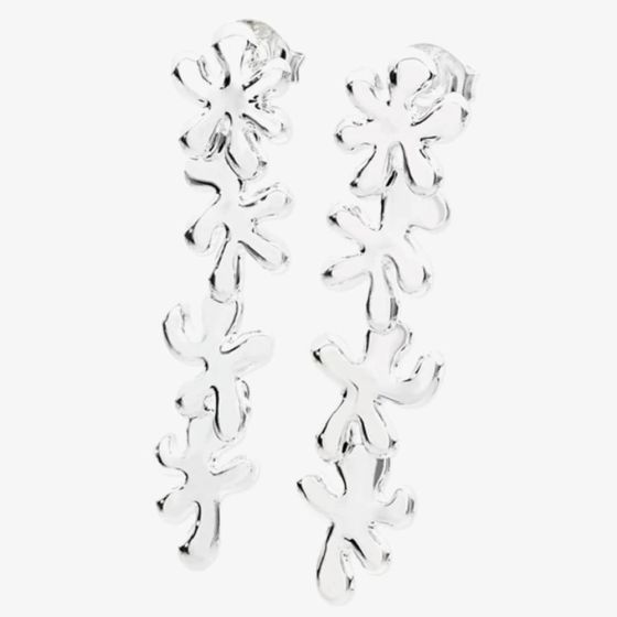 Lucy Quartermaine Silver 4 Splash Dropper Earrings SER3