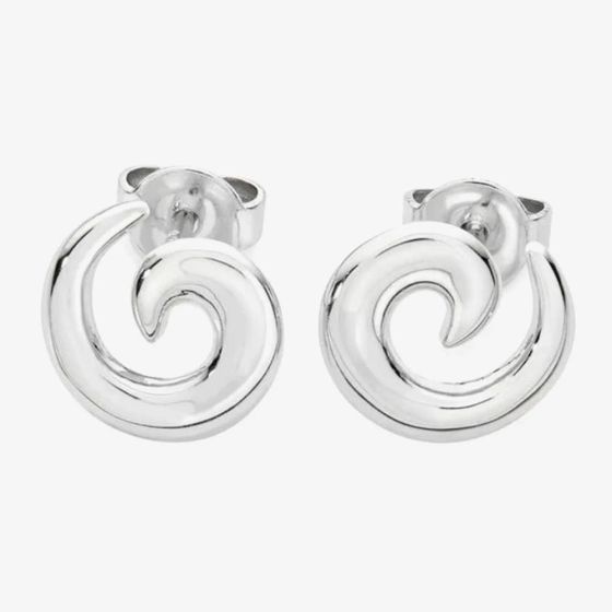 Lucy Quartermaine Elements Silver Swirl Stud Earrings ELS3