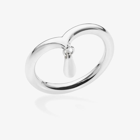 Lucy Quartermaine Silver Open Horseshoe Petal Fashion Ring MR1