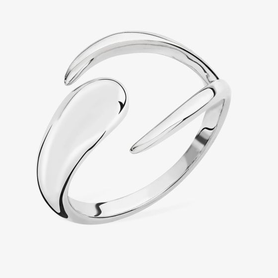 Lucy Quartermaine Silver Open Luna Fashion Ring LR1