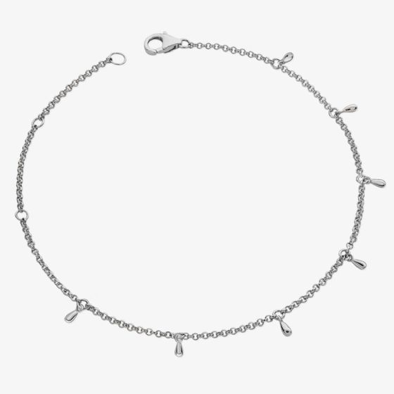 Lucy Quartermaine Silver Multi Drop Anklet DA1