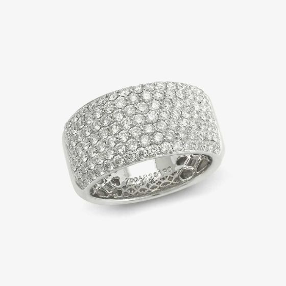 18ct White Gold Wide Pavé Diamond Ring 15.01726.002 M