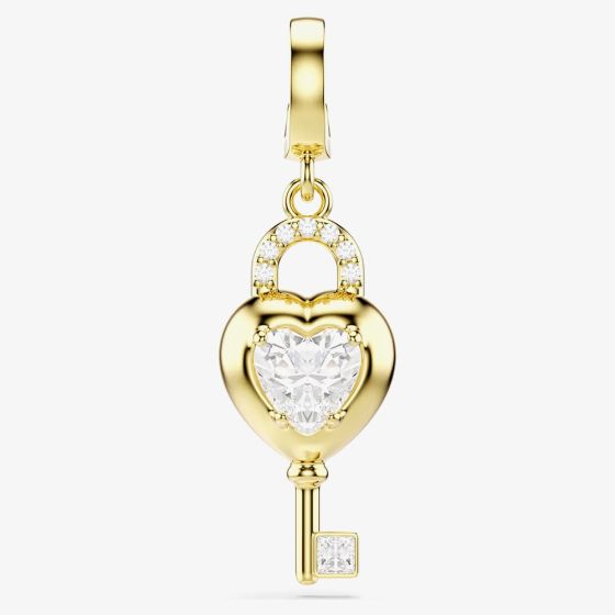 Swarovski Idyllia 18ct Gold Tone Plated Heart Key Charm 5742959