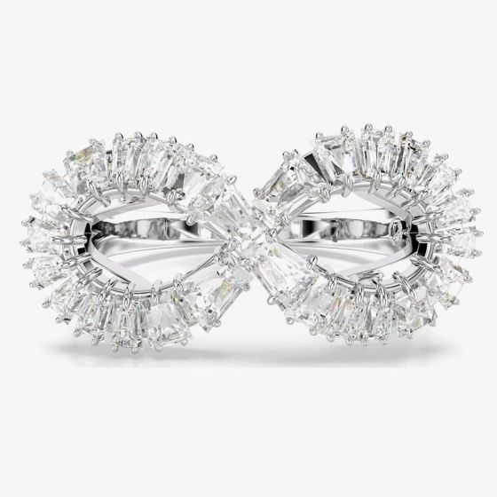 Swarovski Hyperbola Rhodium Plated Infinity Cocktail Ring 567969