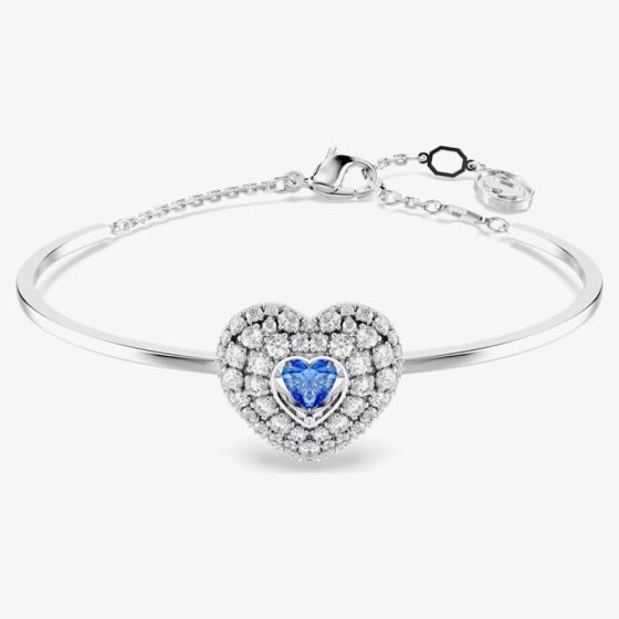 Swarovski Hyperbola Rhodium Plated Blue Heart Bracelet 5680393