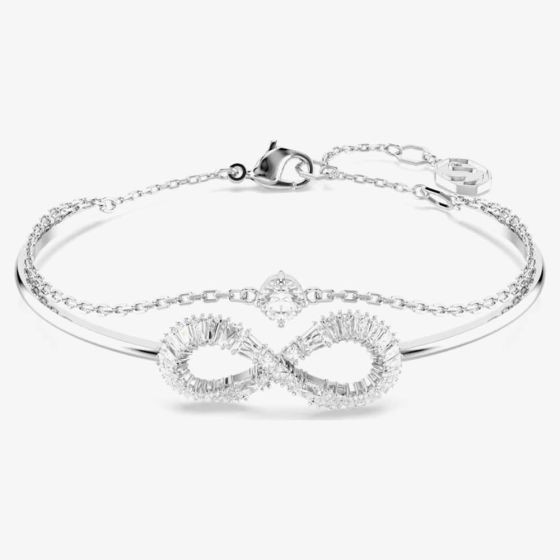 Swarovski Hyperbola Rhodium Plated Infinity Bangle 5684049