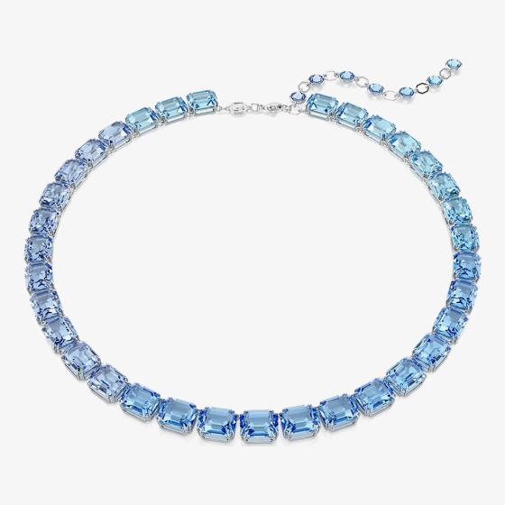 Swarovski Millenia Rhodium Plated Blue Gradient Necklace 5694136