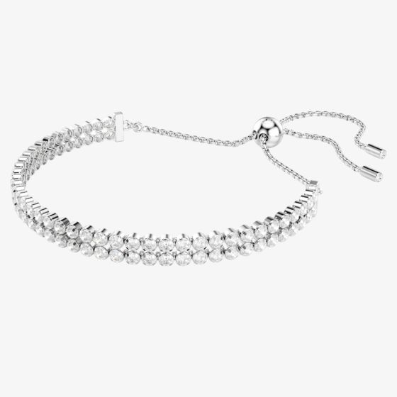 Swarovski Matrix Tennis Silver Two Row Bracelet 5678252