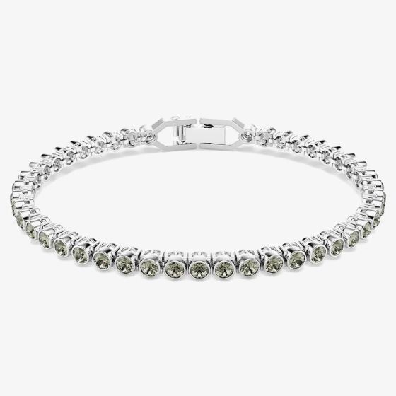 Swarovski Imber Rhodium Plated Black Crystal Tennis Bracelet 5734238