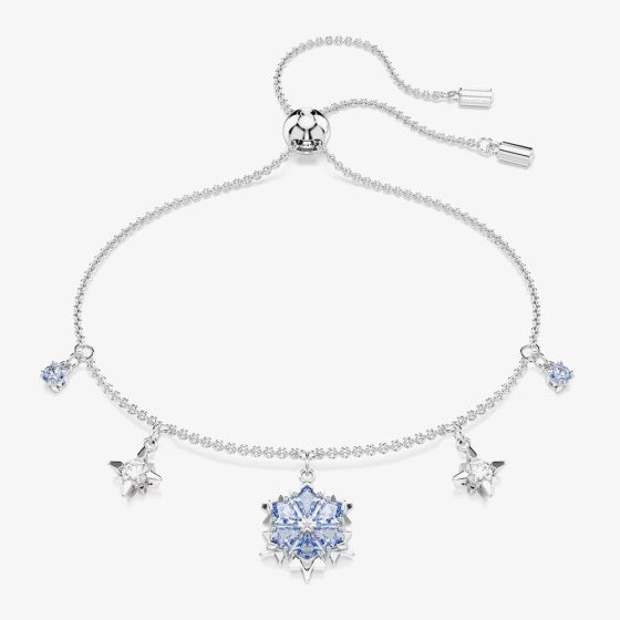 Swarovski Magic Rhodium Plated Blue Zirconia Snowflake Bracelet 5734244