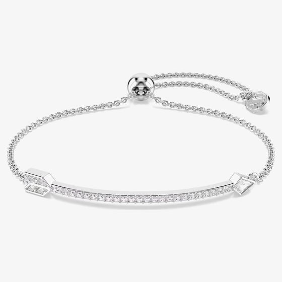 Swarovski Idyllia Rhodium Plated Silver Arrow Sliding Bracelet 5741523