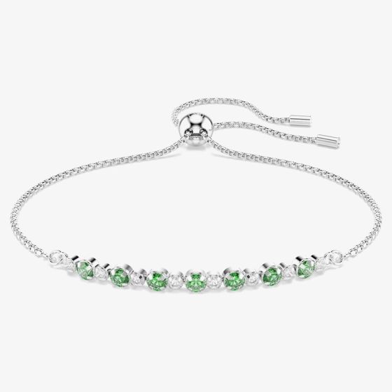 Swarovski Matrix Rhodium Plated Green Bracelet 5758987