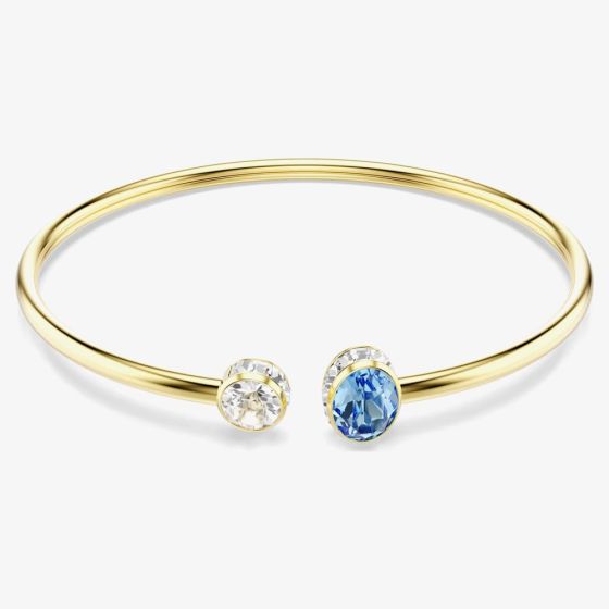 Swarovski Chroma 18ct Yellow Gold White & Blue Bangle 5757998