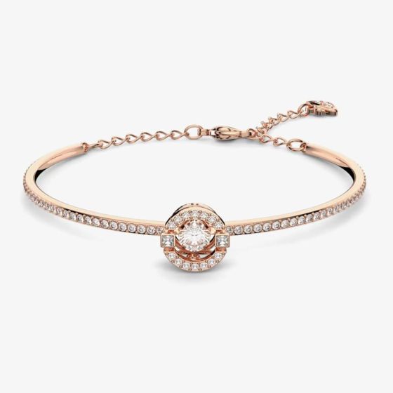 Swarovski Sparkling Dance Clear Crystal Rose Gold Tone Bangle 5497483