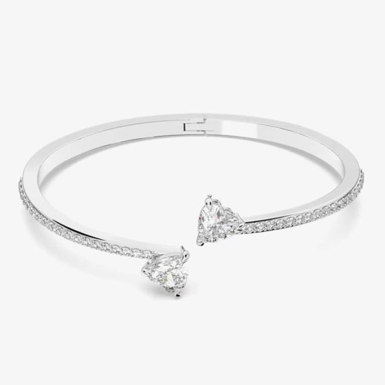 Swarovski Attract Soul White Crystal Heart Bangle 5518814 M