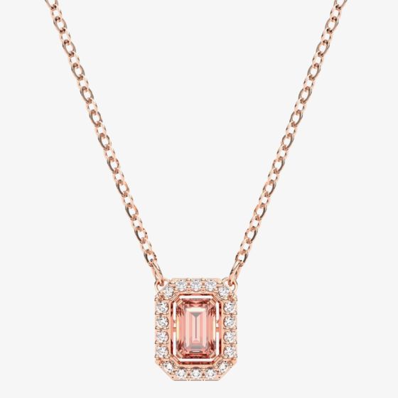 Swarovski Millenia Rose Gold Tone Plated Octagon Crystal Necklace 5614933