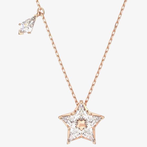 Swarovski Ladies Stella Rose Gold Plated Star Necklace 5645463