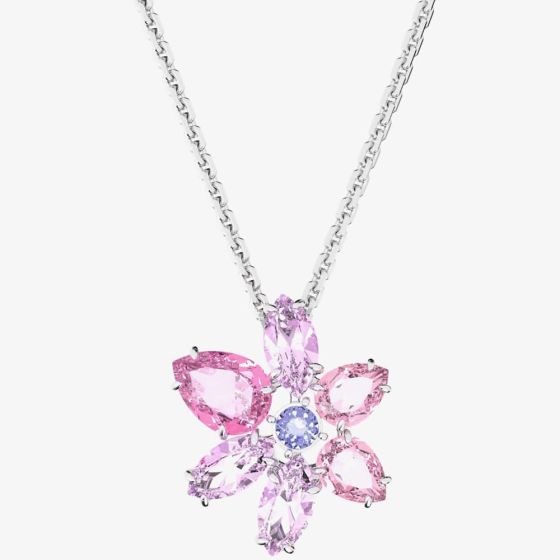 Swarovski Gema Pink Flower Pendant Necklace 5662493
