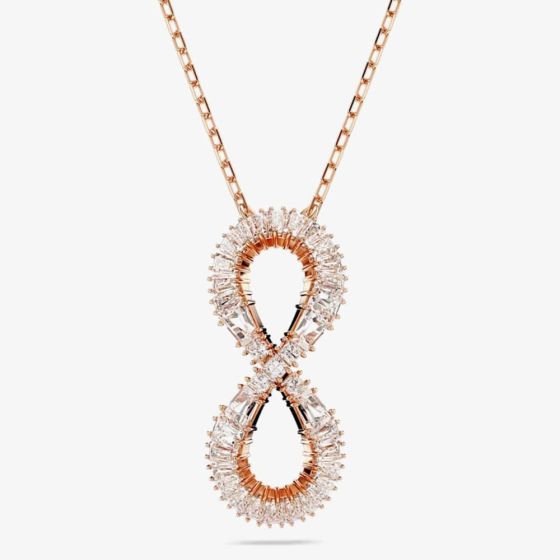 Swarovski Hyperbola Rose Gold Plated Inifinity Pendant Necklace 5677623