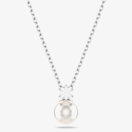 Swarovski Matrix Rhodium Plated Crystal Pearl Necklace 5693897