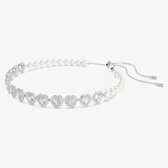 Ariana Grande X Swarovski Capsule White Crystal Heart Choker Necklace 5720861