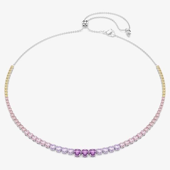 Swarovski Matrix Rhodium Plated Multicolour Crystal Necklace 5751196