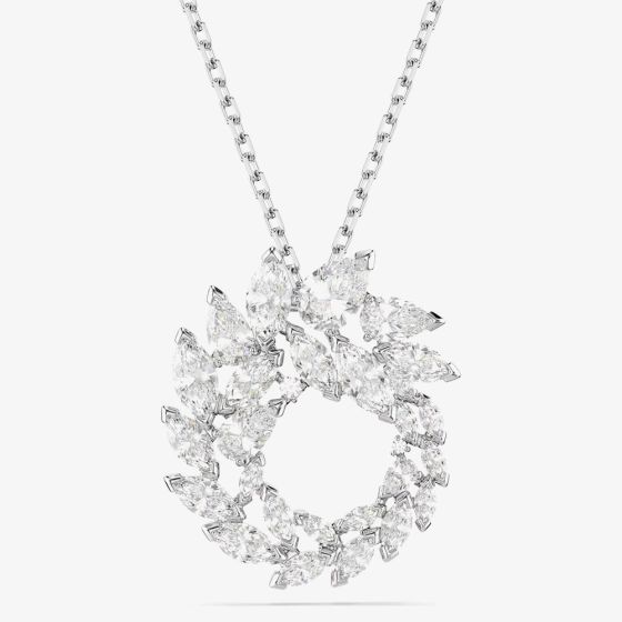 Swarovski Mesmera Rhodium Plated Marquise Cut Circle Pendant 5759837