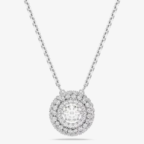 Swarovski Sublima Rhodium Plated Round Cut Cluster Pendant 5738246