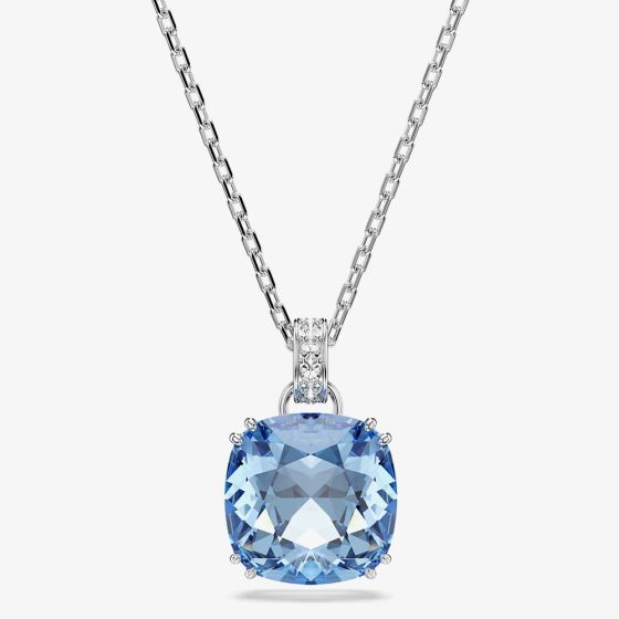 Swarovski Millenia Rhodium Plated Cushion Cut Blue Pendant 5760057
