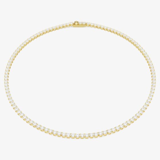 Swarovski Matrix 18ct Yellow Gold Plated Tennis Necklace 5681795
