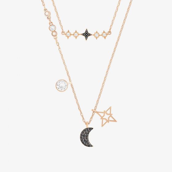 Swarovski Glowing Multicoloured Moon Necklace Set 5273290